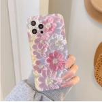 Oil Painting Pink Flower Suitable for iPhone 13pro max Apple 12 Phone Case 11 Hanfeng xs/xr Silicone Liquid 14