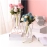 Nordic ins geometric vase light luxury metal iron ornaments living room flower arrangement creative home glass flower rack decoration
