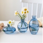 New transparent glass vase, 3-piece set, tabletop vase, water culture, flower ware, handicrafts, home furnishings